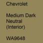 Preview: Chevrolet, Medium Dark Neutral (Interior), WA9648.